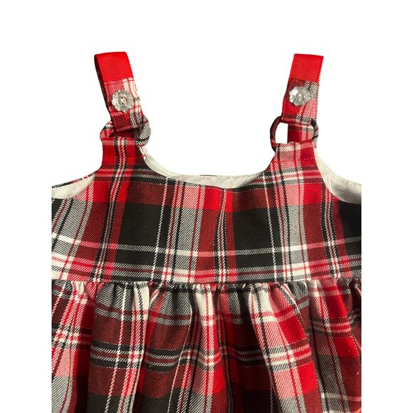 EUC - Bonnie Baby Plaid Holiday Dress in tartan pattern - Size 18 months - Picture 2 of 6